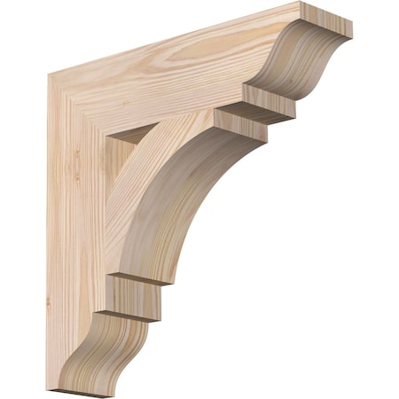 Ekena Millwork Thorton Traditional Smooth Bracket, Douglas Fir, 3 1/2"W x 14"D x 14"H BKT04X14X14THR01SDF